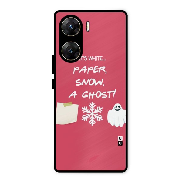 Snow Paper Metal Back Case for Vivo V29e