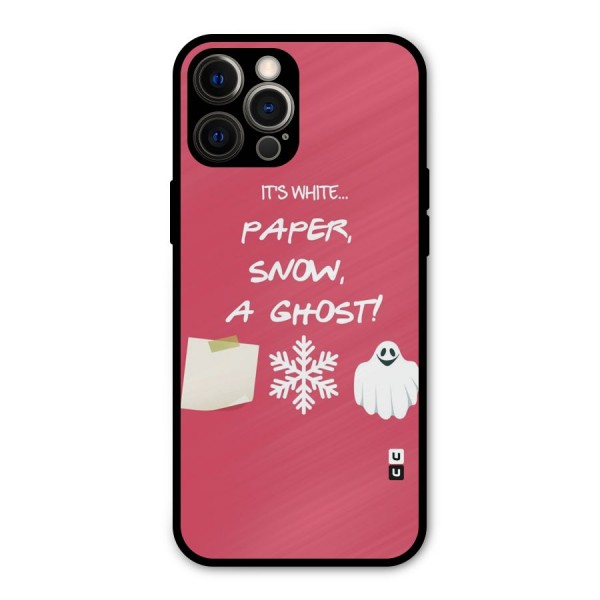 Snow Paper Metal Back Case for iPhone 12 Pro Max