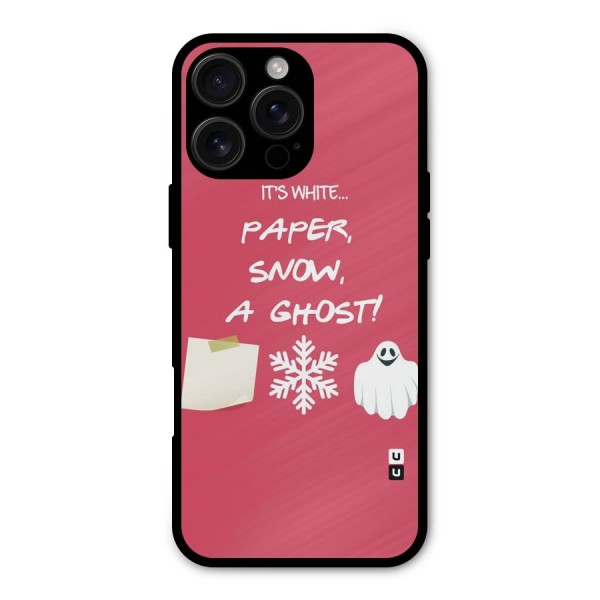 Snow Paper Metal Back Case for iPhone 16 Pro Max