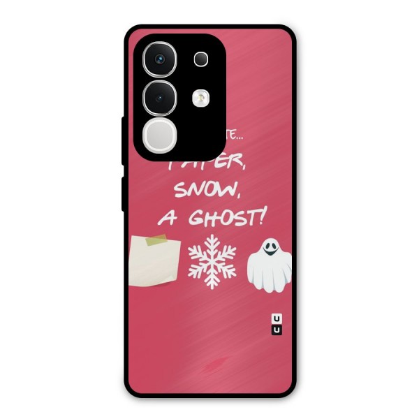 Snow Paper Metal Back Case for iQOO Z10x