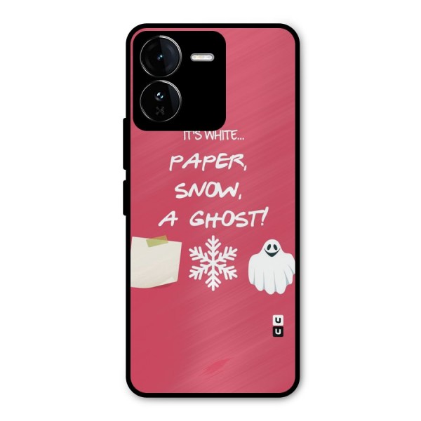Snow Paper Metal Back Case for iQOO Z9