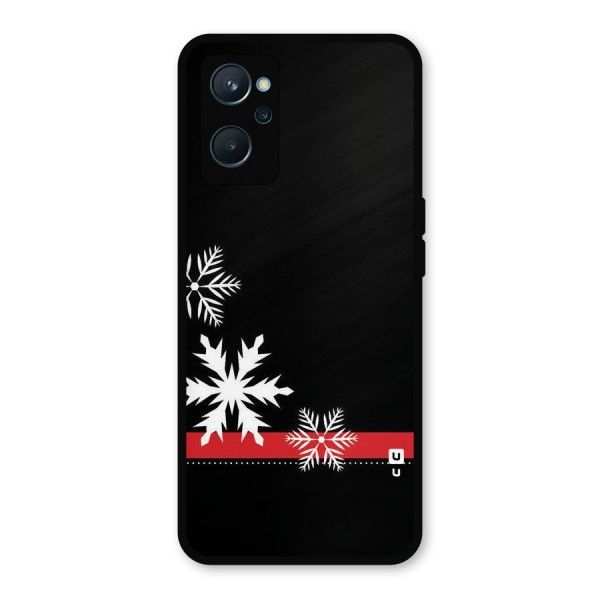 Snowflake Ribbon Metal Back Case for Realme 9i