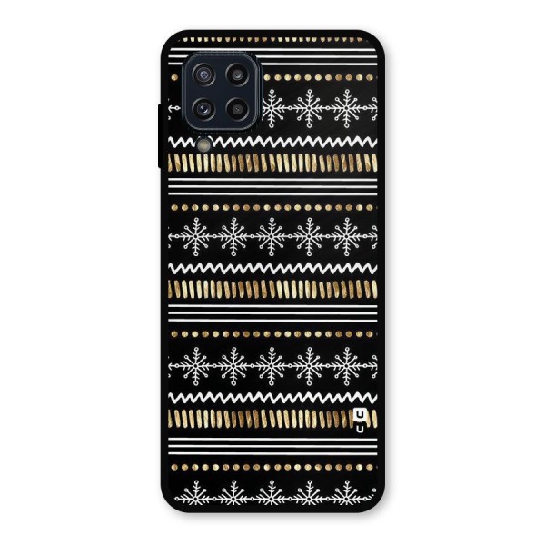 Snowflakes Gold Metal Back Case for Galaxy M32