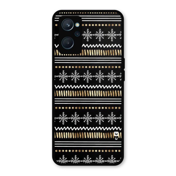 Snowflakes Gold Metal Back Case for Realme 9i