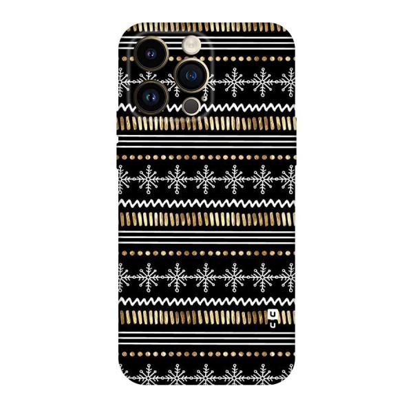 Snowflakes Gold Original Polycarbonate Back Case for iPhone 14 Pro Max