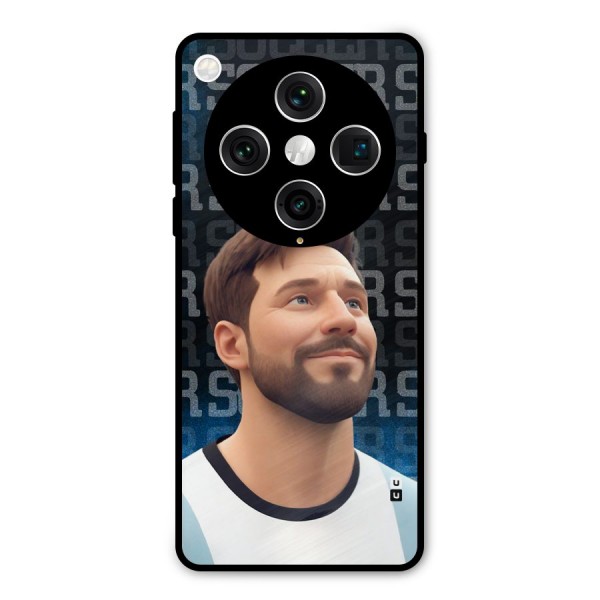 Soccer Star Smiles Metal Back Case for Oppo Find X8 Pro