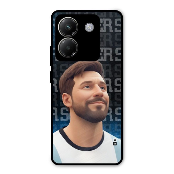 Soccer Star Smiles Metal Back Case for Poco M7 Pro 5G
