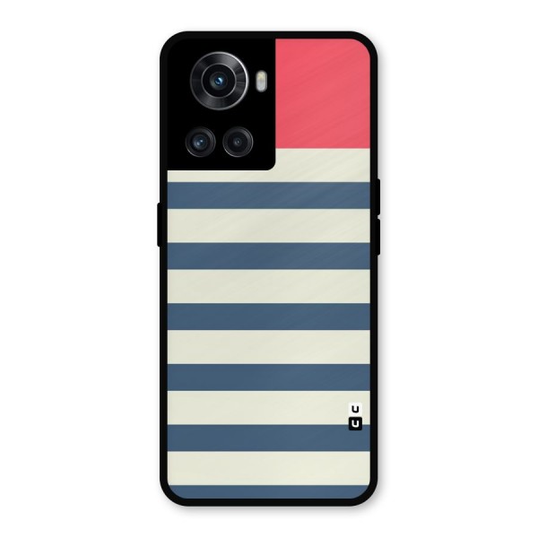 Solid Orange And Stripes Metal Back Case for OnePlus 10R