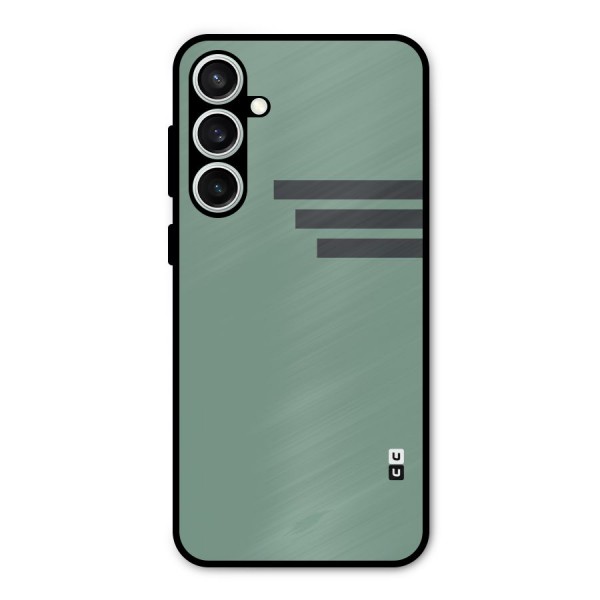 Solid Sports Stripe Metal Back Case for Galaxy S23 FE