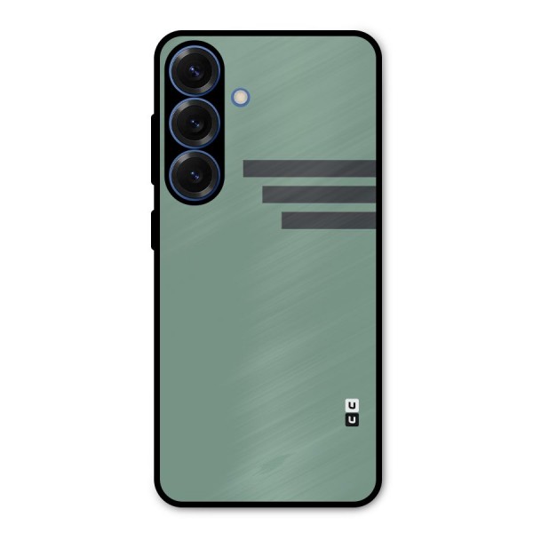 Solid Sports Stripe Metal Back Case for Galaxy S25