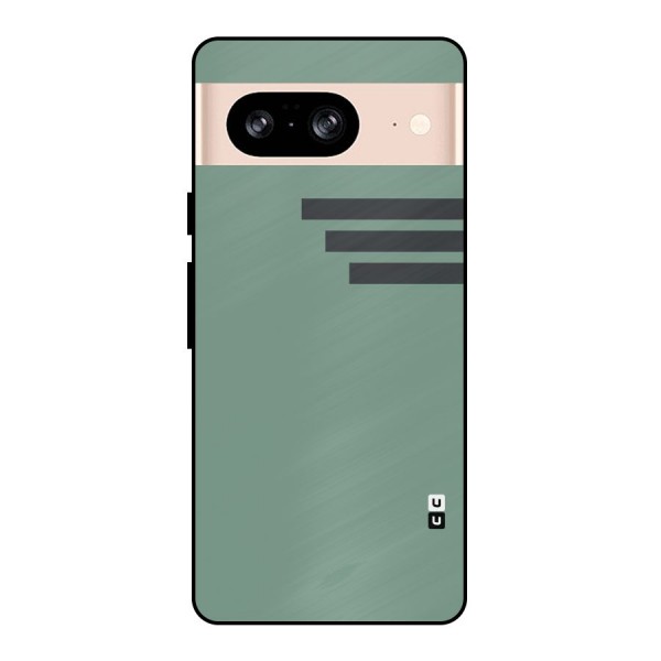 Solid Sports Stripe Metal Back Case for Google Pixel 8
