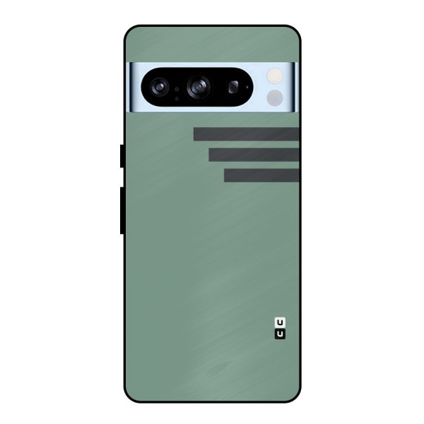 Solid Sports Stripe Metal Back Case for Google Pixel 8 Pro