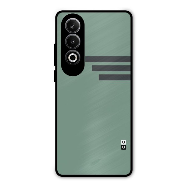Solid Sports Stripe Metal Back Case for OnePlus Nord CE4