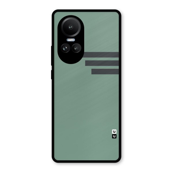 Solid Sports Stripe Metal Back Case for Oppo Reno10