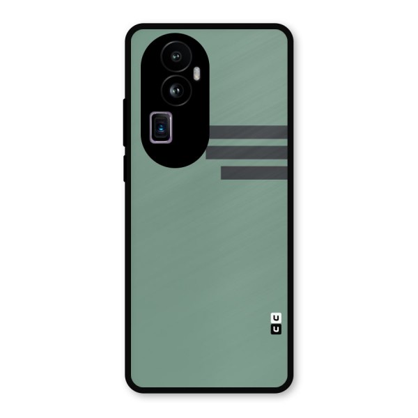 Solid Sports Stripe Metal Back Case for Oppo Reno10 Pro Plus