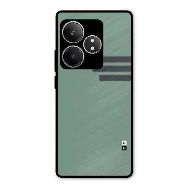 Solid Sports Stripe Metal Back Case for Realme GT 6T