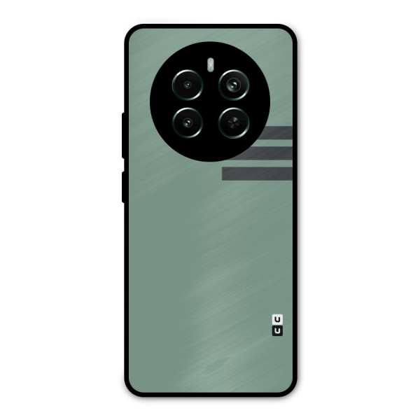 Solid Sports Stripe Metal Back Case for Realme Narzo 70 Pro
