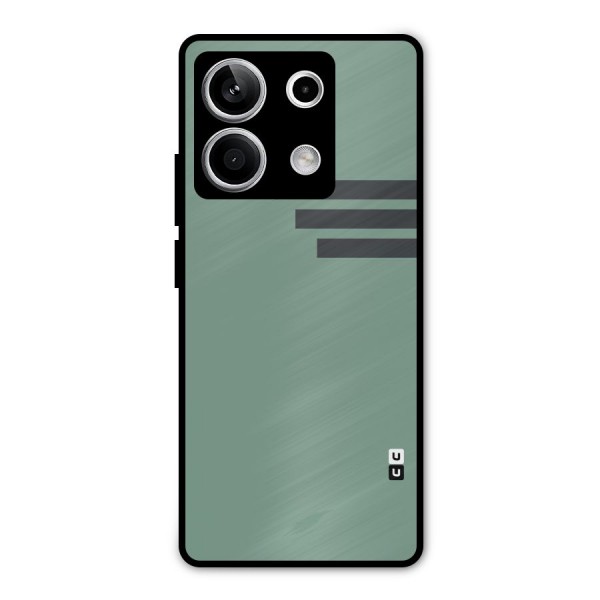 Solid Sports Stripe Metal Back Case for Redmi Note 13 5G