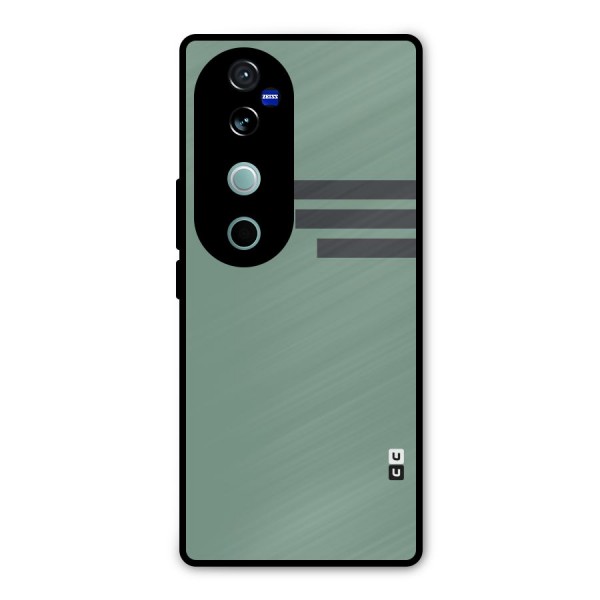 Solid Sports Stripe Metal Back Case for Vivo V40