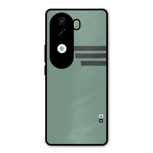 Solid Sports Stripe Metal Back Case for Vivo V40e
