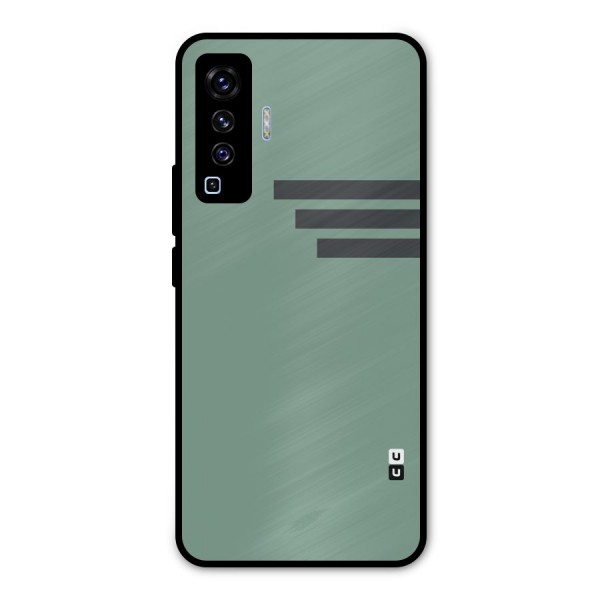 Solid Sports Stripe Metal Back Case for Vivo X50