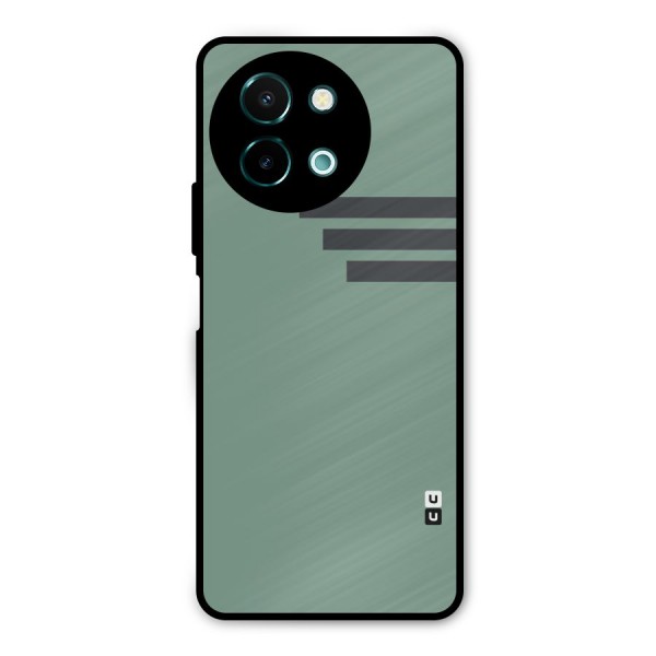 Solid Sports Stripe Metal Back Case for Vivo Y58
