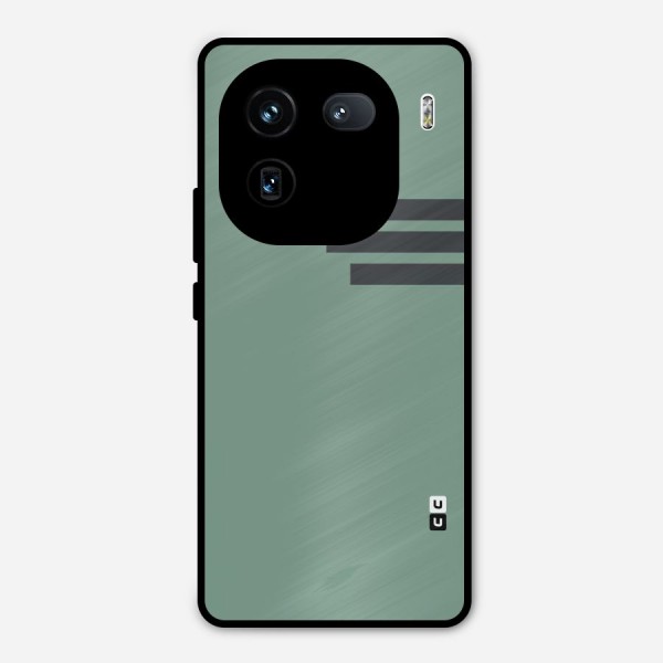 Solid Sports Stripe Metal Back Case for iQOO 12