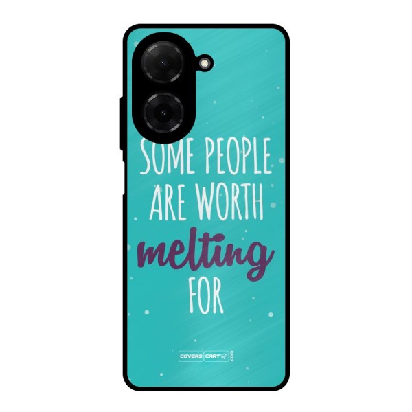 Some People Are Worth Melting For Metal Back Case for Poco C71