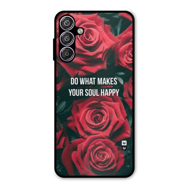 Soul Happy Metal Back Case for Galaxy F15