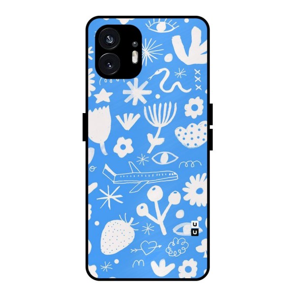 Space Blue Pattern Metal Back Case for Nothing Phone 2