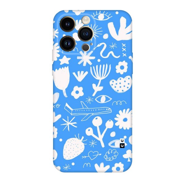 Space Blue Pattern Original Polycarbonate Back Case for iPhone 14 Pro Max