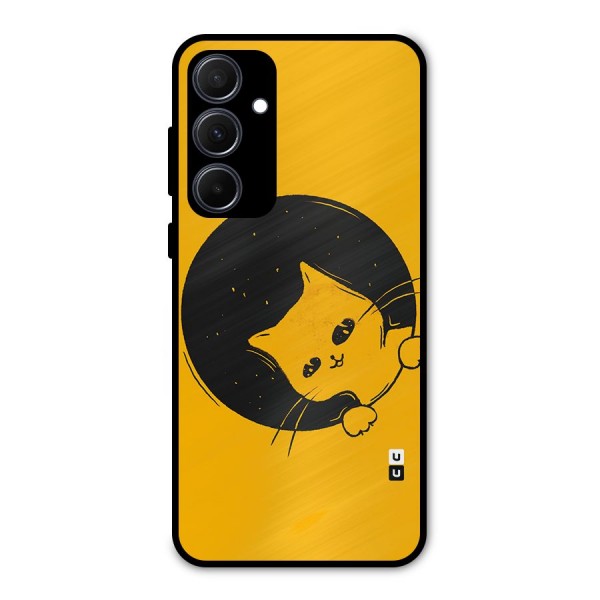 Space Cat Metal Back Case for Galaxy A35
