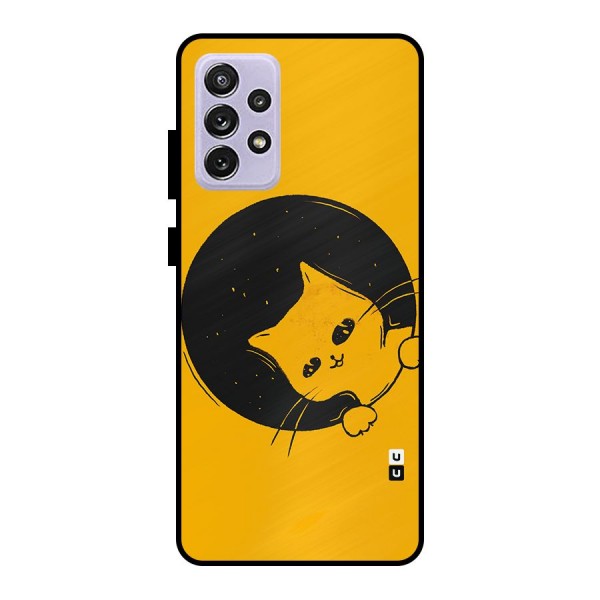 Space Cat Metal Back Case for Galaxy A72