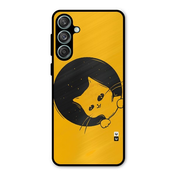 Space Cat Metal Back Case for Galaxy M55 5G
