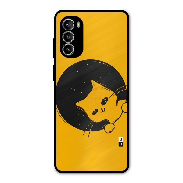 Space Cat Metal Back Case for Moto G52