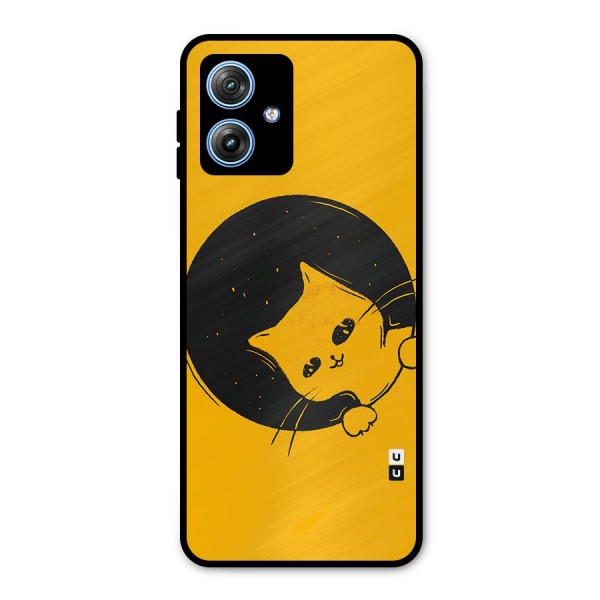Space Cat Metal Back Case for Moto G54