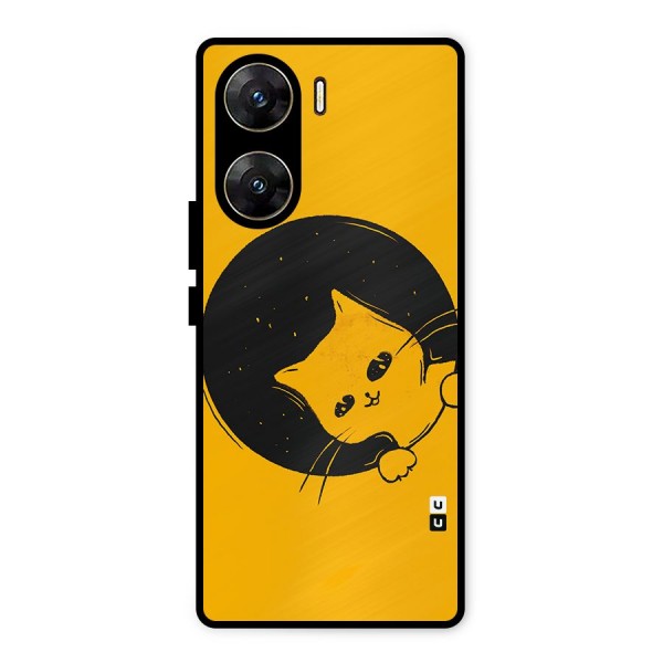 Space Cat Metal Back Case for Vivo V29e