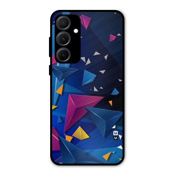 Space Colored Triangles Metal Back Case for Galaxy A35