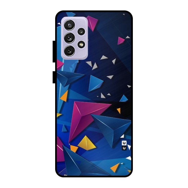 Space Colored Triangles Metal Back Case for Galaxy A72