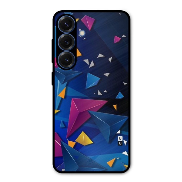 Space Colored Triangles Metal Back Case for Galaxy S25