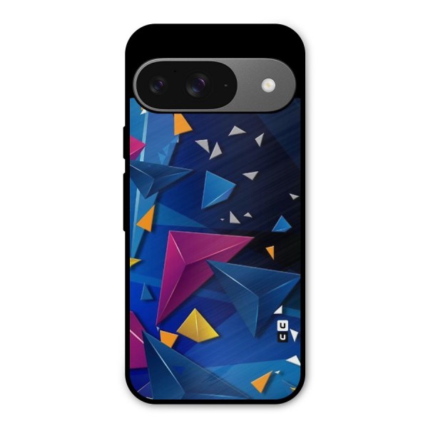 Space Colored Triangles Metal Back Case for Google Pixel 9