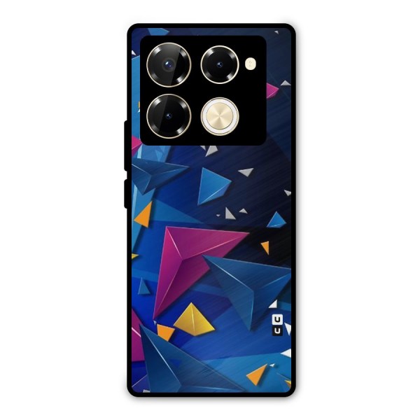 Space Colored Triangles Metal Back Case for Infinix Note 40 Pro