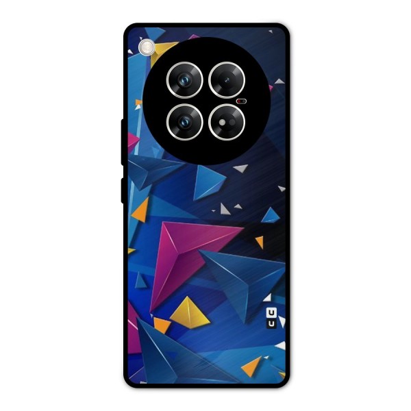 Space Colored Triangles Metal Back Case for Infinix Zero 40 5G
