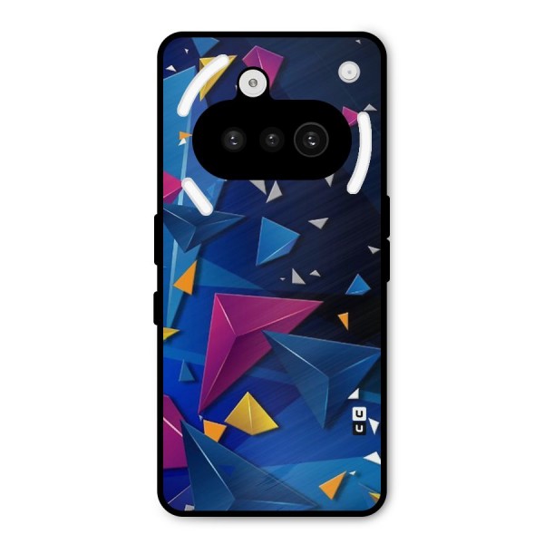 Space Colored Triangles Metal Back Case for Nothing Phone 3a
