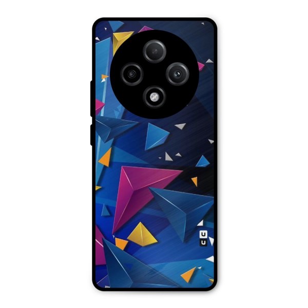 Space Colored Triangles Metal Back Case for Oppo F27 Pro Plus