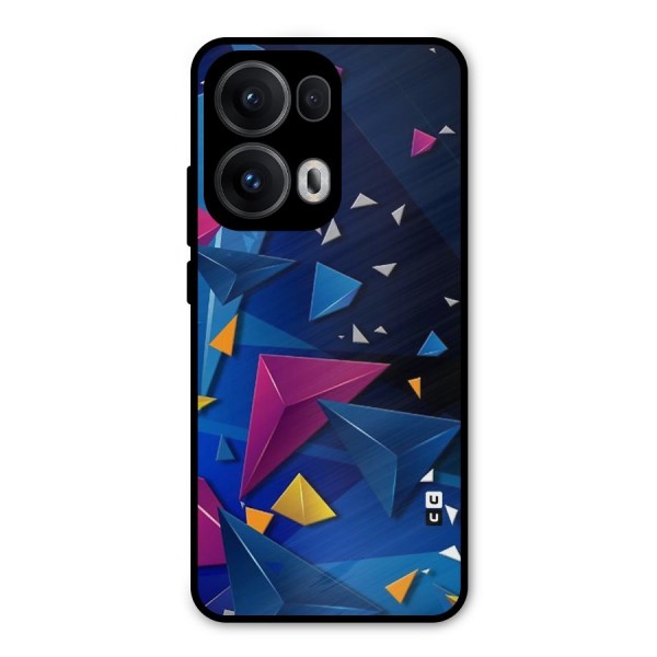 Space Colored Triangles Metal Back Case for Oppo Reno13 Pro