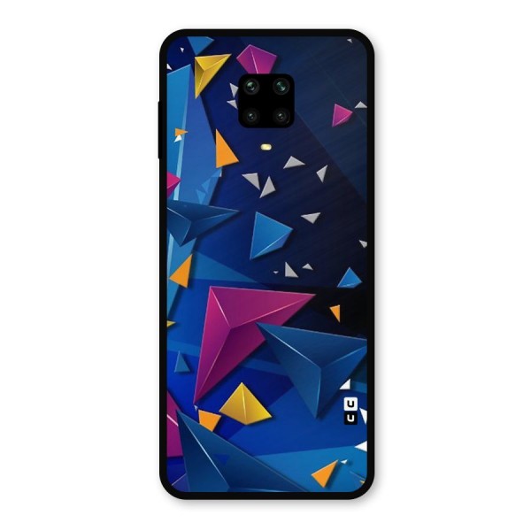 Space Colored Triangles Metal Back Case for Redmi Note 9 Pro Max