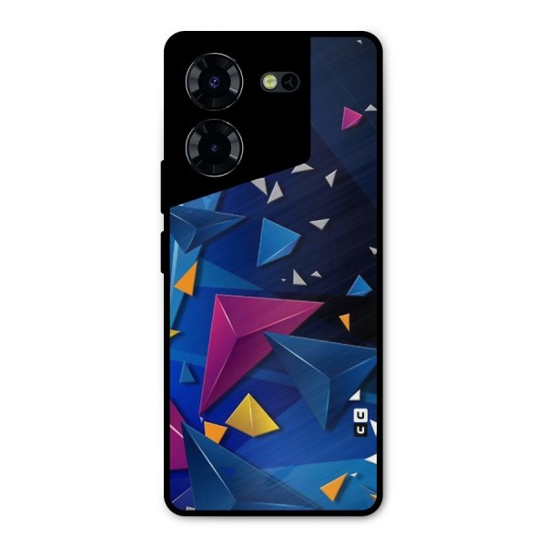 Space Colored Triangles Metal Back Case for Tecno Pova 5 Pro 5G