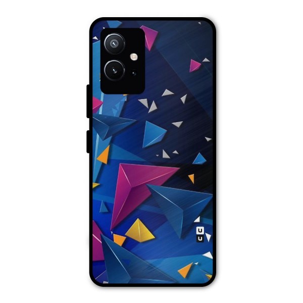 Space Colored Triangles Metal Back Case for Vivo T1 5G