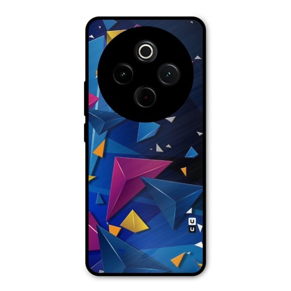 Space Colored Triangles Metal Back Case for Vivo T4